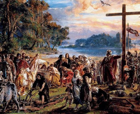 Introduction of Christianity in Poland, by Jan Matejko, 1888–89, National Museum, Warsaw. 
