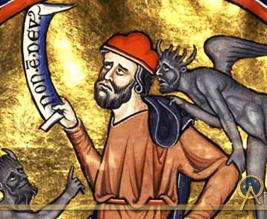 The Fool with Two Demons / Master of the Ingeborg Psalter 