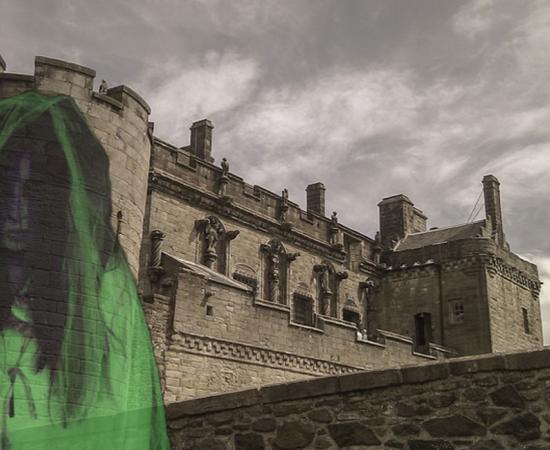 A female ghost (Public Domain) and Stirling Castle