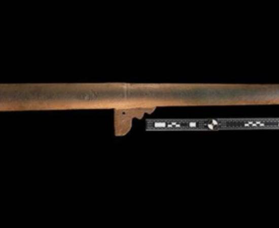 The excavated and restored bronze medieval-style wall or rampart gun found the Coronado expedition site in southern Arizona.	