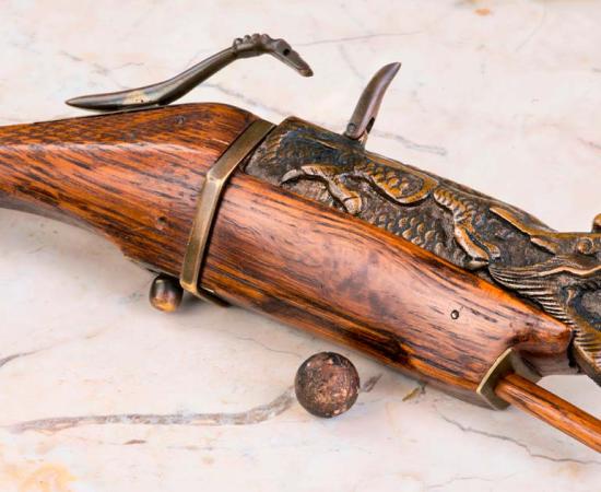 Antique Chinese matchlock gun. Source: W.Scott McGill / Adobe Stock.