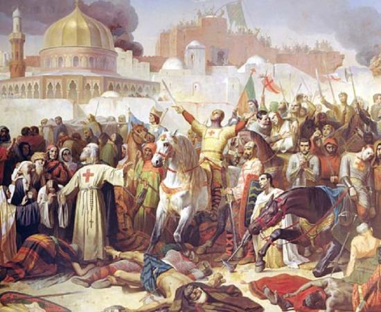 “Taking of Jerusalem by the Crusaders, 15th July 1099” (1847) by Émile Signol / Giraudon / The Bridgeman Art Library. The Crusaders were mostly successful in the First Crusade. 