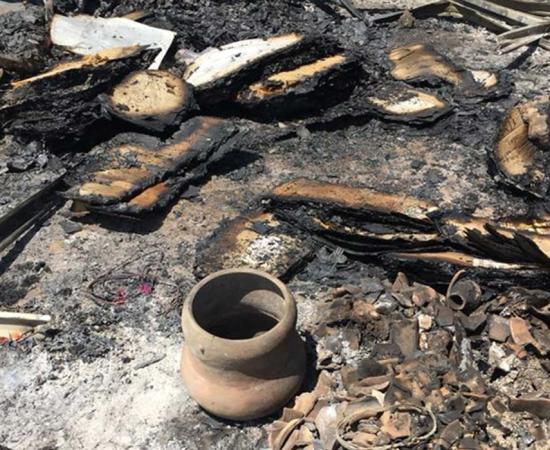 It is estimated 95% of the Ventarrón archaeological site in Peru has been destroyed by fire, including one of the oldest murals in the Americas. 