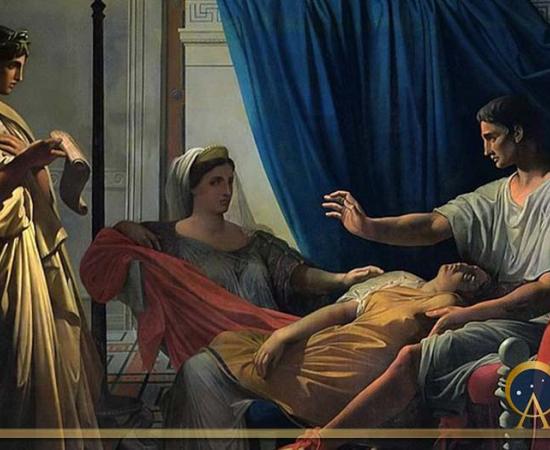 Virgil reading The Aeneid before Augustus, Livia and Octavia, by  Jean Auguste Dominique Ingres (1812) Toulouse, Musée des Augustins (Public Domain)