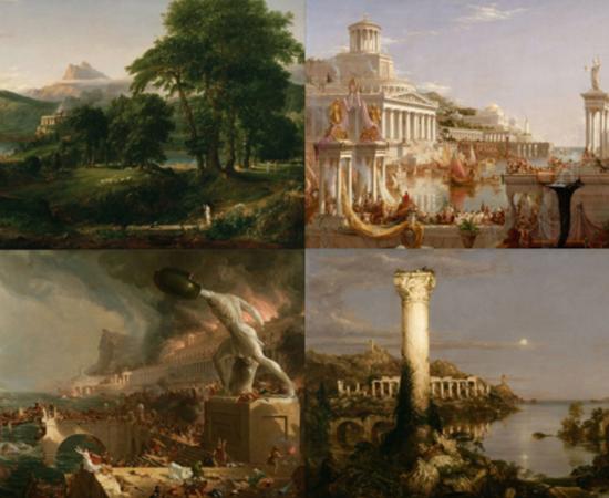 Four paintings from ‘The Course of Empire’ 