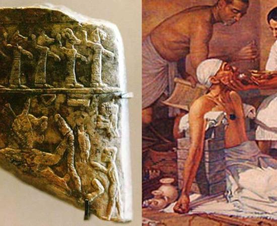 Fragment of talisman used to exorcise the sick, Assyrian era.