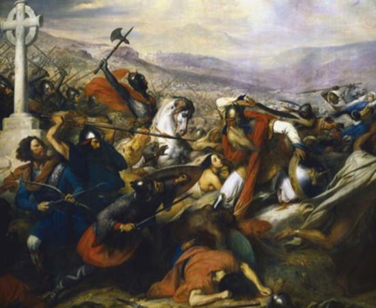 Victory over the Muslims at the Battle of Tours marked the furthest Muslim advance and enabled Frankish domination of Europe for the next century. Source: Bender235 / Public Domain.