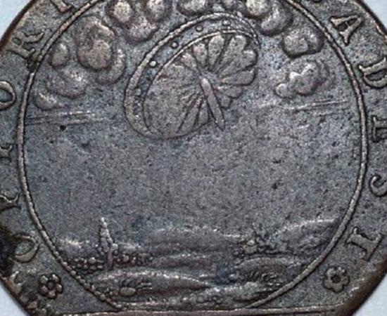 A French jeton minted between 1856 to 1680, which some say provides evidence for UFO sightings at that time.