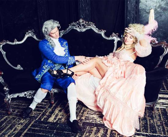 Renaissance styled French queen cavorting with French gentleman.  Source: LanaK/Adobe Stock