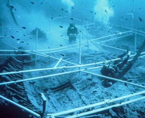 : From 1967 to 1969, archaeologists excavated the Kyrenia shipwreck, which had been discovered off the north coast of Cyprus in 1965.	Source: Cornell University