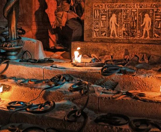 An Indiana Jones scene from a Disney ride