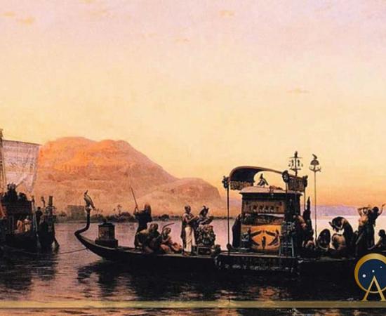 The funeral rites of a mummy on the Nile, by Frederic Arthur Bridgman (1876–77). Speed Art Museum, Louisville (Public Domain)