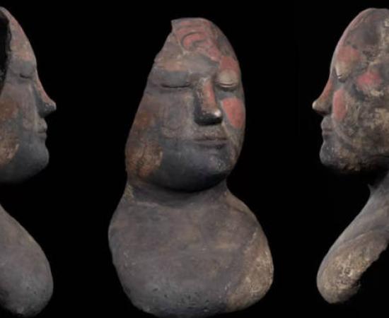 Various aspects of the Tashtyk funerary mask without digital restoration. 