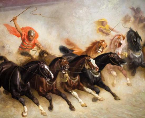 Detail from Chariot Race by Jean-Leon Gerome