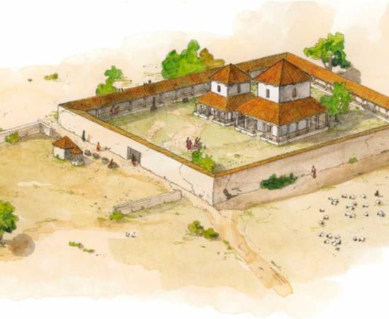 An artist’s recreation of the Gallo-Roman religious complex recently discovered at Rennes, France. Source: © Marie Millet / Inrap