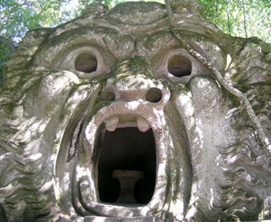 Ogre in the park of monsters, close to Bomarzo