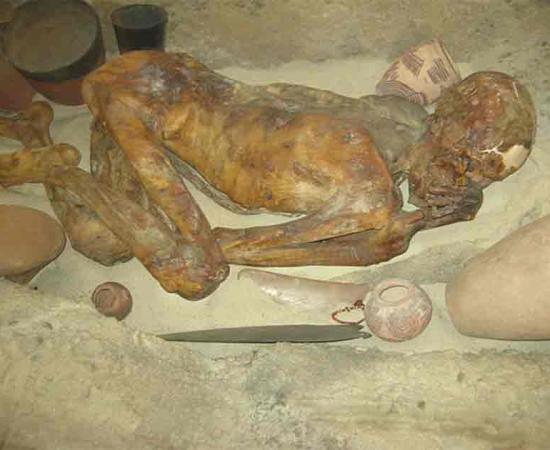 A mummified body of the Gebelein man in the British Museum. Source: Jack1956/CC BY-SA 3.0