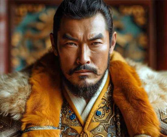 AI image of ancient emperor Genghis Khan. Source: Andrea Raffin/Adobe Stock