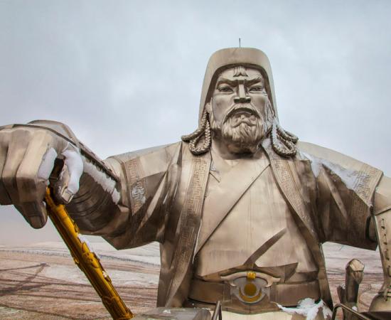 Genghis Khan Equestrian Statue, Tsonjin Boldog, Mongolia. Source: Guy Bryant / Adobe Stock