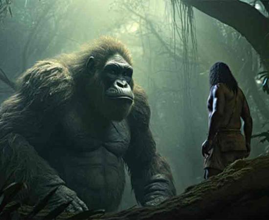 AI image of Gigantopithecus, Giant Ape. Source: Sven Bachstroem/Adobe Stock 