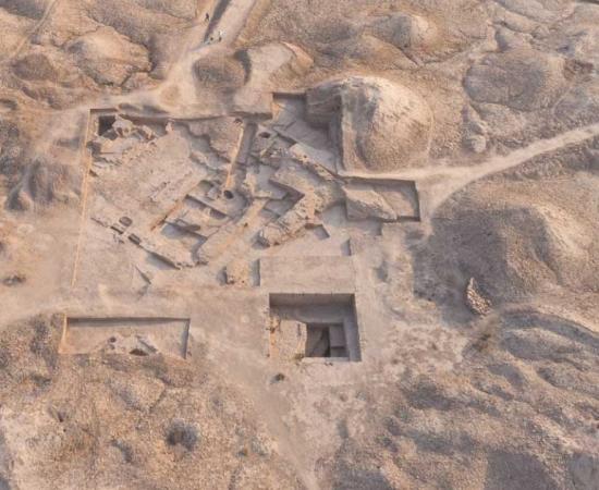 The long-lost remains of a Sumerian palace and temple in the ancient city of Girsu on the southern plains of Iraq. Source: British Museum.