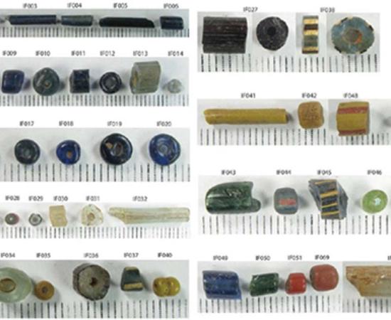 Glass beads of all colors found in the ancient city of Ile-Ife.