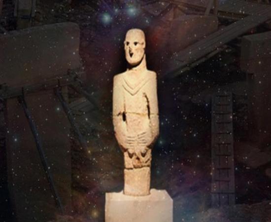 Statue from Gobeklitepe at Urfa Museum, Orion Nebula and Gobekli Tepe 