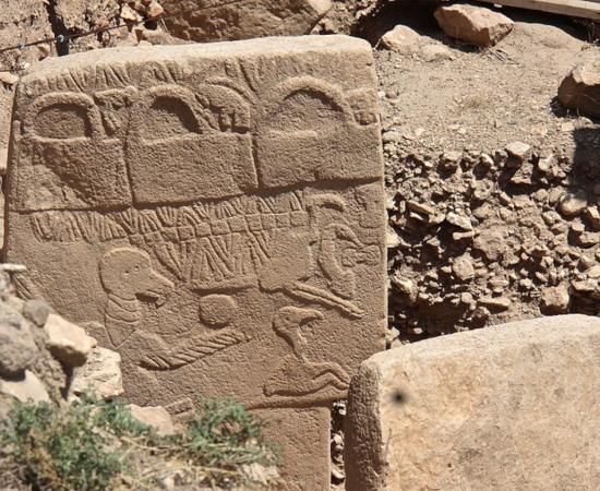 Pillar 43 at Göbekli Tepe, known as the Vulture Stone.
