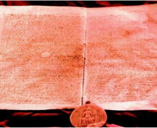 Golden Bull of 1222.			Source: Public Domain 