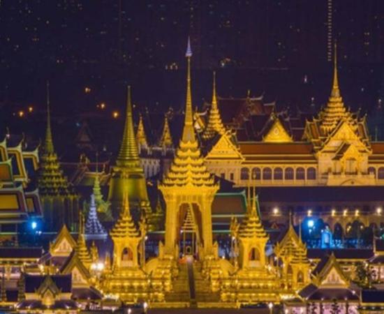 Image during part of the funeral ceremony for Thailand’s deceased King Bhumibol Adulyadej. 