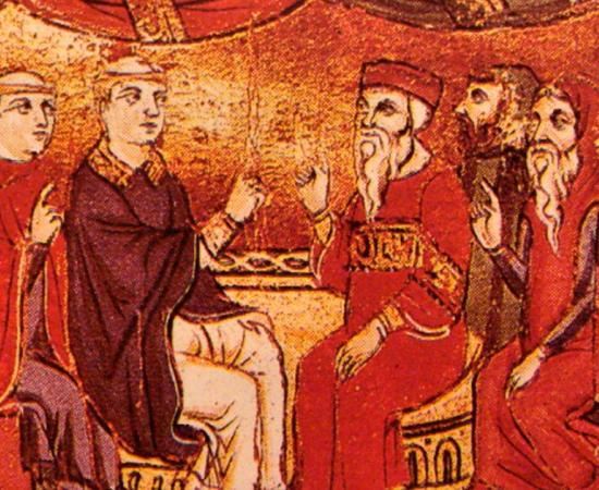 Catholics and Oriental Christians debating. 	Source: Public Domain