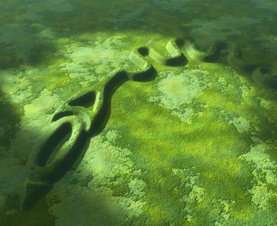 The Great Serpent Mound in Ohio