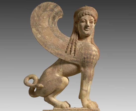 Marble capital and finial in the form of a sphinx. Source: Metropolitan Museum of Art / Public Domain.