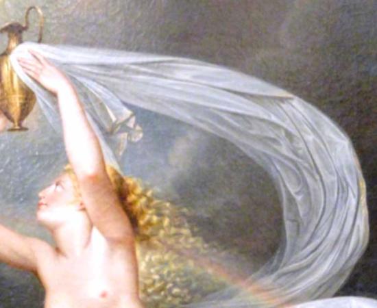 Iris Carrying the Water of the River Styx to Olympus for the Gods to Swear By Guy Head. Source: Public Domain