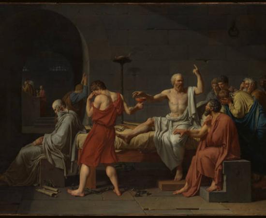 The Death of Socrates Painting, Jacques Louis David.