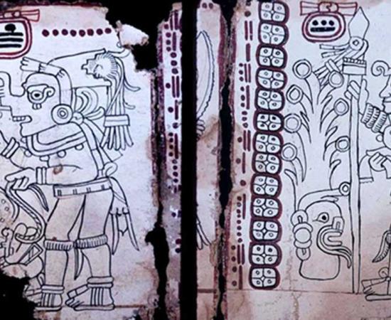 Left; Grolier Codex, Page 4. Right; Grolier Codex, Page 7.        Source: Left; Public Domain  Right; Public Domain