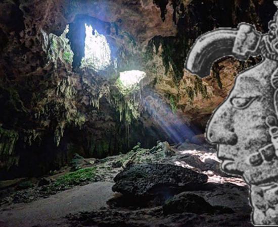 Entrance from above to the Loltun Cave complex
