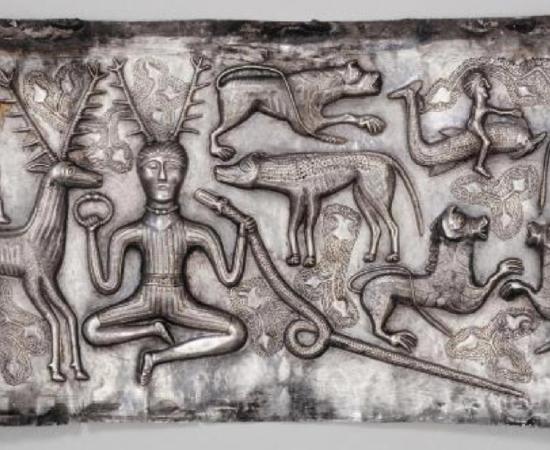 Scene on the Gundestrup Cauldron. Source: British Museum