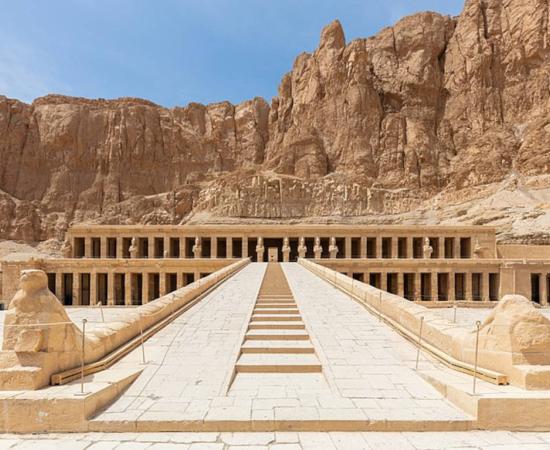 The mortuary temple of Queen Hatshepsut, the sixth pharaoh of ancient Egypt’s 18th Dynasty.