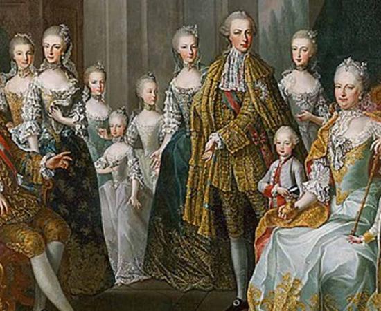 Habsburg family portrait by Martin van Meytens, 1764.        Source: Public Domain