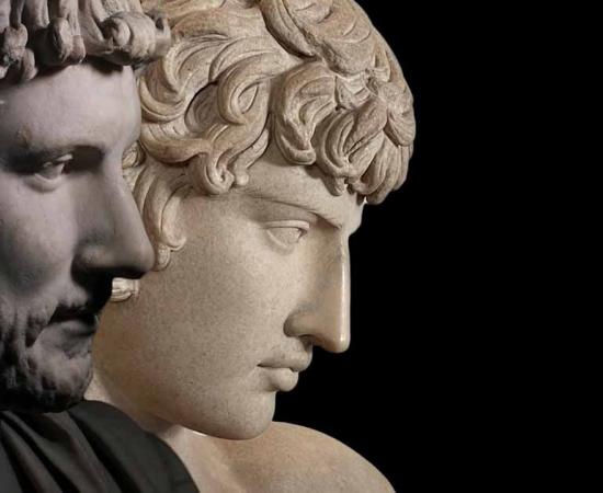 Busts of Hadrian and Antinous. Source: YouTube Screenshot / Royalty Now Studios.