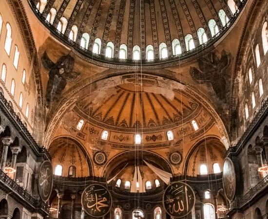 Inside the Hagia Sophia in Istanbul, Turkey. Source: Fernikon / Adobe Stock.