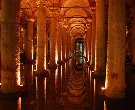 Part of the Basilica Cistern, near the Hagia Sophia.