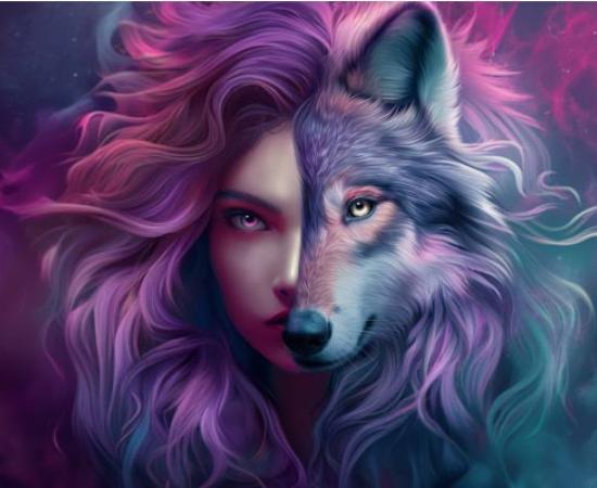Half woman half wolf, representation of God’s She-Wolf.	Source: ana/Adobe Stock
