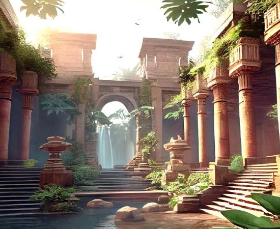 Hanging gardens of Babylon. Source: Trendy Image Two / Adobe Stock.