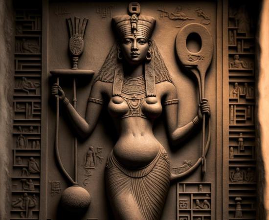 Hathor with sistrum 