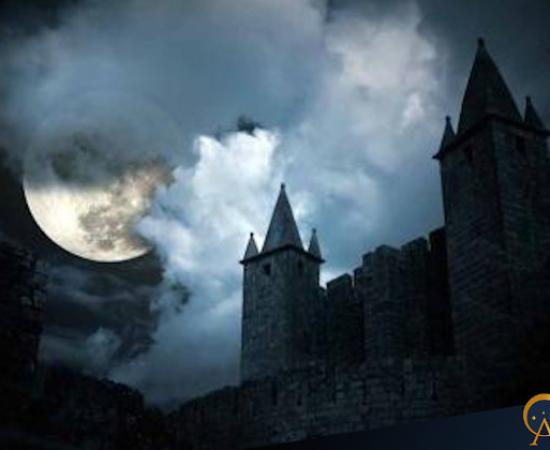 Representation of a haunted castle.