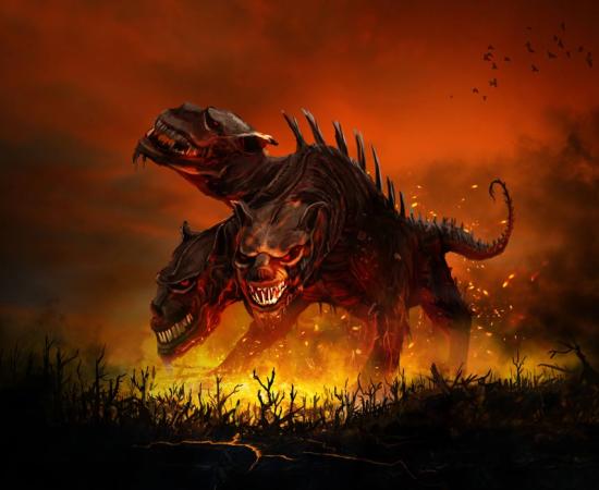 The Hell Hound Cerberus.