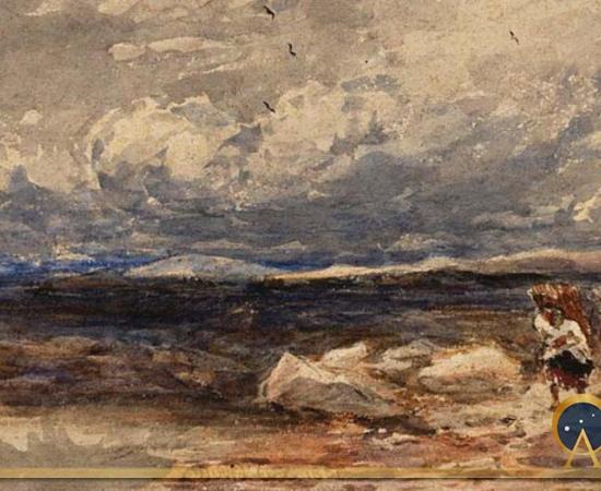 Top Image: On Carrington Moss, shows individuals gathering material for besoms by David Cox (1851) (Public Domain)