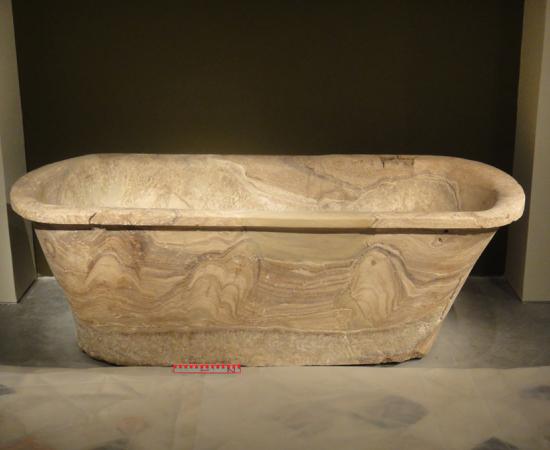 Herod’s calcite-alabaster bathtub found in Kypros fortress.	Source: Prof. Amos Frumkin, The Hebrew University of Jerusalem / Nature